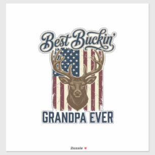 Beste Bok Grandpa Ooit Hertenjagen Shirt Ontwerp Sticker
