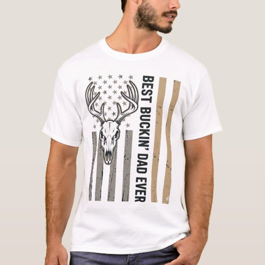 Beste Bokken Papa Hertenjagen Vintage Shirt Ontwer (Voorkant)