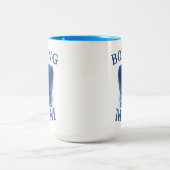 Beste "BOKSEN MAM" ooit! Moederdag Tweekleurige Koffiemok (Center)