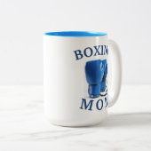 Beste "BOKSEN MAM" ooit! Moederdag Tweekleurige Koffiemok (Voorkant rechts)