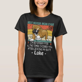 Beste bokser mam aangepaste hond mam gepersonalise t-shirt