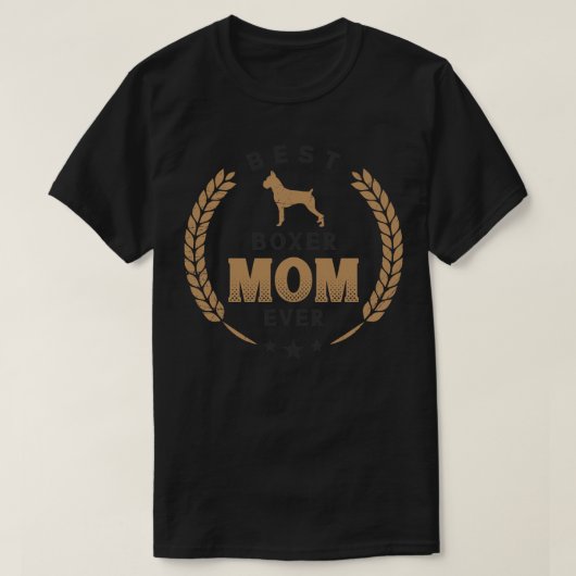Beste bokser mam ooit schattig duits bokser hond l t-shirt (Design voorkant)