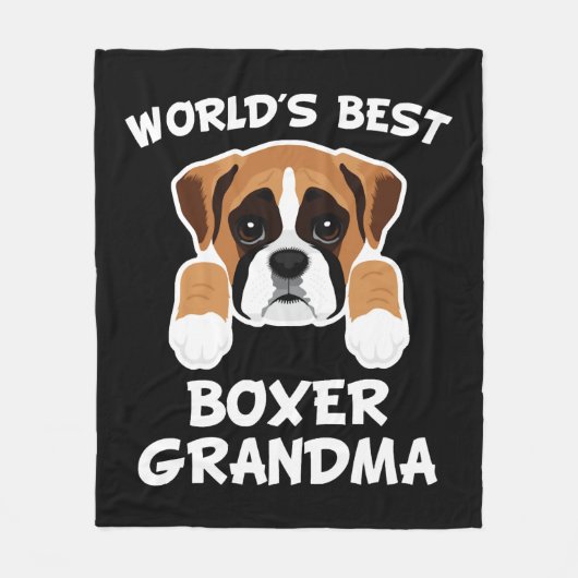 Beste Bokser Oma Hond Granddog Fleece Deken (Voorkant)