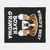 Beste Bokser Oma Hond Granddog Fleece Deken (Voorkant (Horizontaal))