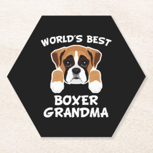 Beste Bokser Oma Hond Granddog Kartonnen Onderzetters