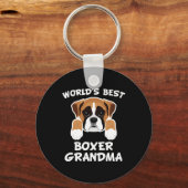 Beste Bokser Oma Hond Granddog Sleutelhanger (Voorkant)