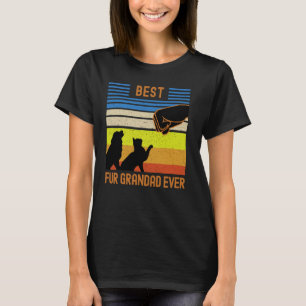 Beste bont opa ooit Grappige  Retro Dog Cat T-shirt