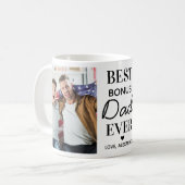 Beste BONUS DAD ooit, aangepast 2 Foto Vaderdag Koffiemok (Voorkant links)