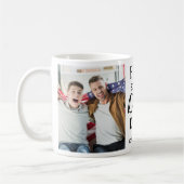 Beste BONUS DAD ooit, aangepast 2 Foto Vaderdag Koffiemok (Links)