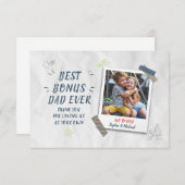 Beste Bonus Dad Stepdad Kinder Foto Custom Notitiekaartje (Voorkant / Achterkant)