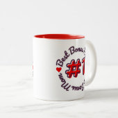 Beste bonus mam #1 Moederdag Tweekleurige Koffiemok (Voorkant rechts)