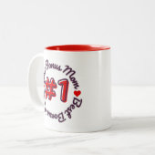 Beste bonus mam #1 Moederdag Tweekleurige Koffiemok (Voorkant links)
