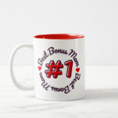 Beste bonus mam #1 Moederdag Tweekleurige Koffiemok (Links)