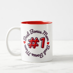 Beste bonus mam #1 Moederdag Tweekleurige Koffiemok