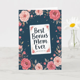 Beste Bonus Mama Ooit Bloemen Moderne Moederdag Kaart