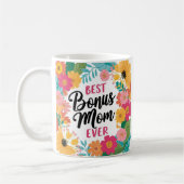 Beste Bonus Mama Ooit Mok - Bloemen Moederdag Gift (Links)
