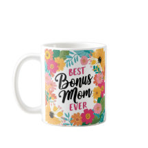 Beste Bonus Mama Ooit Mok - Bloemen Moederdag Gift