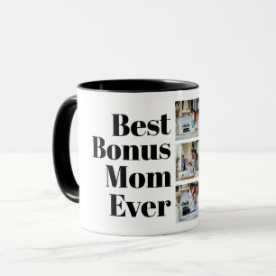 Beste Bonus Mama Ooit Stepmom cadeau 3 Fotocollage Mok
