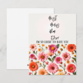 Beste Bonus Moeder Ooit Moederdagkaart voor Stiefm Feestdagenkaart (Voorkant / Achterkant)