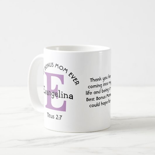 BESTE BONUS MOM OOIT AANGEPASTE KoffieMok (Voorkant links)