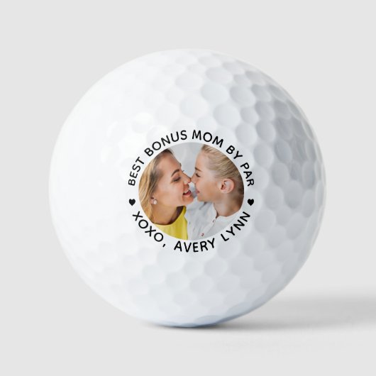 Beste BONUS MOM op persoonlijke foto Golfballen (Voorkant)