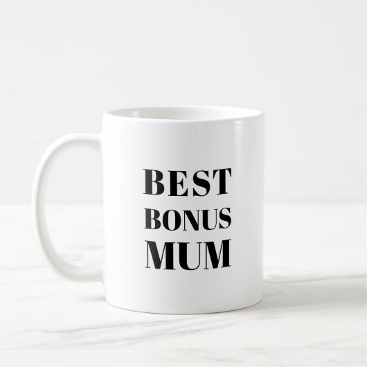 Beste Bonus Mum Moederdag of verjaardagscadeau Koffiemok (Links)