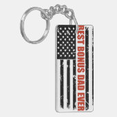 Beste Bonus Pap Ooit Vlag Sleutelhanger (Voorkant Links)