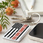 Beste Bonus Pap Ooit Vlag Sleutelhanger (Voorkant Rechts)