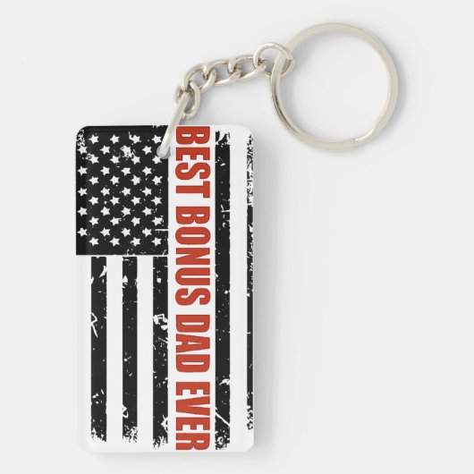 Beste Bonus Pap Ooit Vlag Sleutelhanger (achterkant)