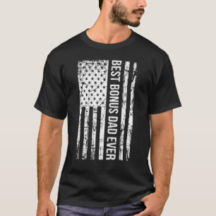 Beste Bonus Pap Ooit Voor Stepdad Amerikaanse Vlag T-shirt