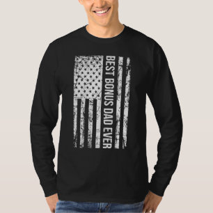 Beste Bonus Pap Ooit Voor Stepdad Amerikaanse Vlag T-shirt
