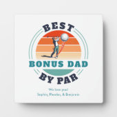 Beste Bonus Pap van Par Retro Stepdad Custom Fotoplaat (Voorkant)