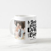 Beste Bonus Papa Ooit 2 Foto Keepsake Koffiemok (Voorkant links)