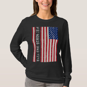 Beste Bonus Papa Ooit Amerikaans Vlag Vet T-shirt