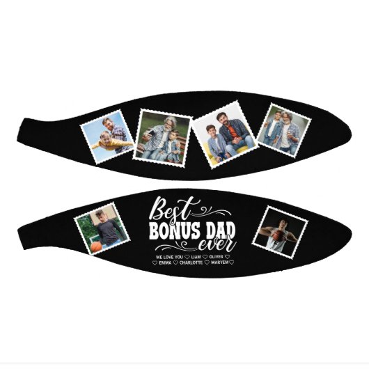 Beste Bonus Papa Ooit Familie Foto's Vaderdag Basketbal (Panelen)