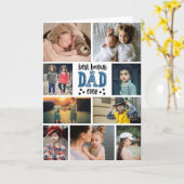 Beste bonus papa ooit foto collage Vaderdag Kaart (Gele Bloem)