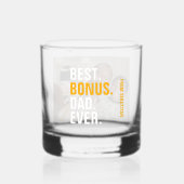 Beste Bonus Papa Ooit gepersonaliseerde foto en te Whisky Glas (Voorkant)