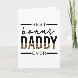 Beste Bonus Papa Ooit Luipaard Typografie Kaart