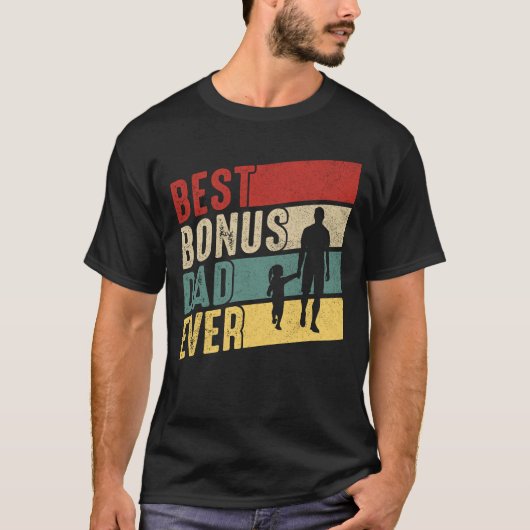 Beste Bonus Papa Ooit Vaderdag Bonus Papa T-shirt (Voorkant)