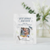 Beste Bonus Papa Stepdad Custom Photo Briefkaart (Staand voorkant)