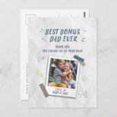 Beste Bonus Papa Stepdad Custom Photo Briefkaart (Voorkant / Achterkant)