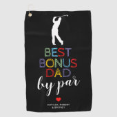 Beste Bonus Vader Door Par Golf Handdoek (Voorkant)