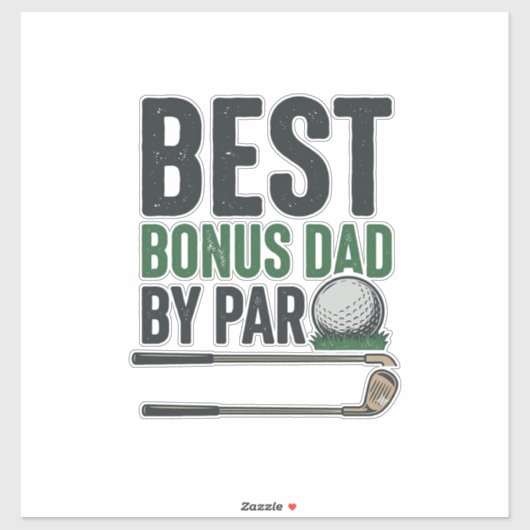 Beste Bonus Vader door Par Golf Shirt Design_1 Sticker (Vel)
