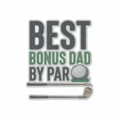 Beste Bonus Vader door Par Golf Shirt Design_1 Sticker (Voorkant)