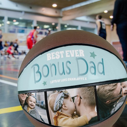 Beste Bonus Vader Ooit | 3 Foto Collage Basketbal