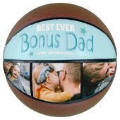 Beste Bonus Vader Ooit | 3 Foto Collage Basketbal (Voorkant)