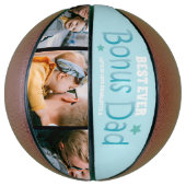 Beste Bonus Vader Ooit | 3 Foto Collage Basketbal (Verticaal)