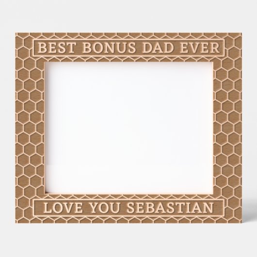 Beste Bonus Vader Ooit Hou Van Je Stepfather Custo Gegraveerde Lijstjes (Voorkant)