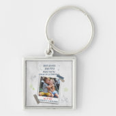 Beste bonus vader ooit Stap pa Foto Keepslag Aange Sleutelhanger (Voorkant)