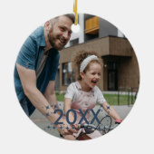 Beste Bonus Vader Ooit, stap Vader dochter 1-Foto Keramisch Ornament (Achterkant)